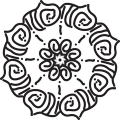 black and white floral pattern