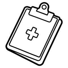 Obraz premium Doctor’s Notes Icon – Flat Medical Vector