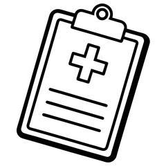 Obraz premium Doctor’s Notes Icon – Flat Medical Vector