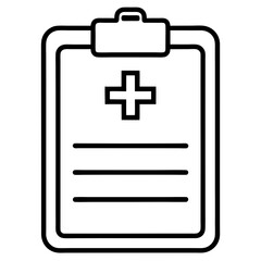 Obraz premium Doctor’s Notes Icon – Flat Medical Vector