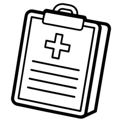 Obraz premium Doctor’s Notes Icon – Flat Medical Vector