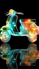 Colorful scooter graphic