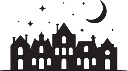 Cityscape of fifty low-rise buildings