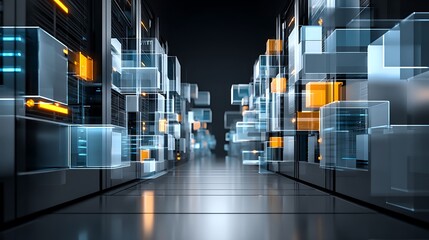 Futuristic server room interior (1)