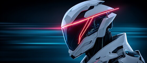 Futuristic robot head