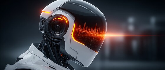 Futuristic robot head (1)