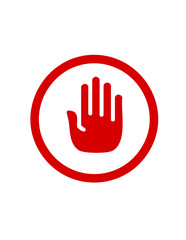 Obraz premium Icon red road sign