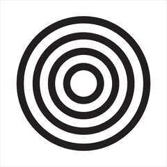 Naklejka premium Concentric circles graphic design element with a central target