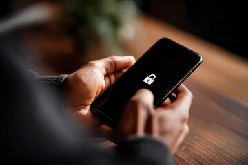 Asian business people use mobile phone to access smartphone to validate password for biometric two steps authentication to unlock security, Business Technology Security Concept. Phone cyber security.