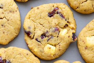blueberry white chocolate chip cookies plate