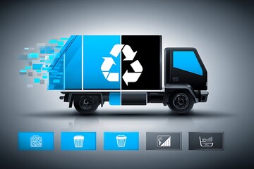 Recycling truck graphic