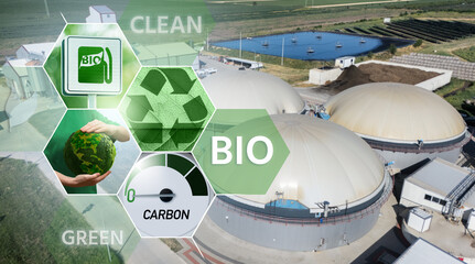 Carbon neutral biogas decarbonization concept