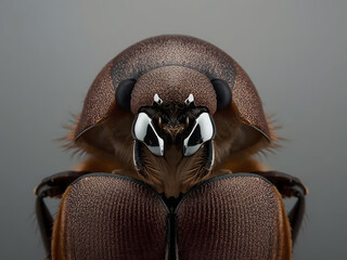 Macro Portrait of an Insect: A stunning close-up captures intricate details of insect, showcasing its unique anatomy and vibrant colors, a testament to the beauty of nature.