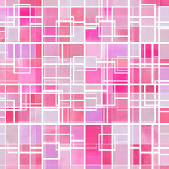 pink and white square Geometric Tile Pattern Background 