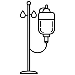 Flat Style Medical Drip Vector