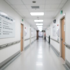 blurry corridor in hospital