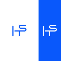 Elegant HS, SH Monogram Logo Design White Letters