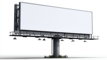 Obraz premium A blank billboard standing alone, ready for advertising messages.