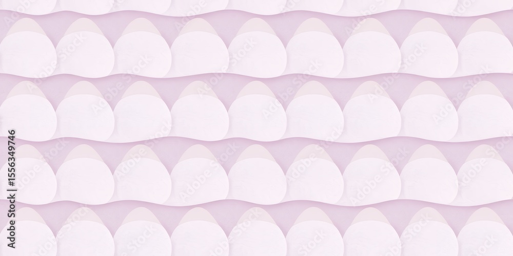 Poster a soft lavender background with a repeating pattern of rounded shapes in horizontal rows design