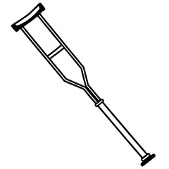 Mobility Aid Crutch Graphic