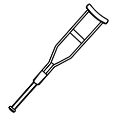 Mobility Aid Crutch Graphic