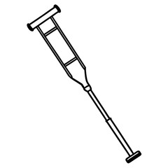 Mobility Aid Crutch Graphic