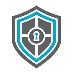 Shield with keyhole and geometric design security protection