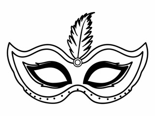 Elegant Simplified Party Mask Bright Colors Minimal Sha Scalable Graphic