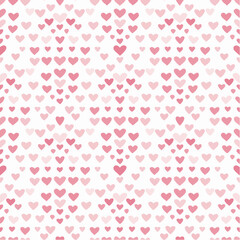 Pink Hearts Seamless Pattern Background