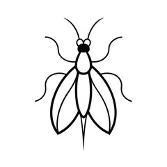 Detailed vector illustration of a single insect with intricate wing patterns and segmented body rendered in a versatile color palette for design projects