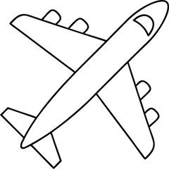 airplane icon vector. aircraft sign. aero plane symbols. plane taking off sign. flying plane. flight transport symbol. vector illustration on transparent background