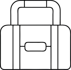 luggage for travel Baggage trip or travel bag vector icon