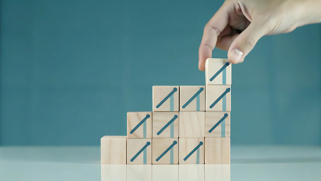 Business growth graph and chart showcasing financial success strategy.