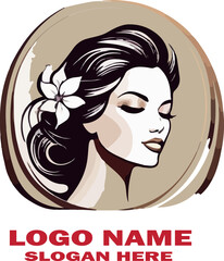 Beauty treatment logo vector white background .