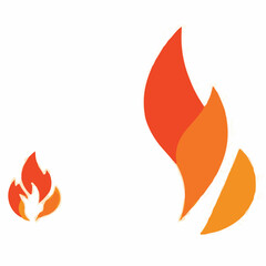 A vibrant collection of fire icons, ranging from a small orange and red flame to a larger, more abstract representation.