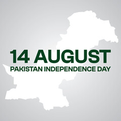 Pakistan Independence Day Map Design – 14 August Celebration