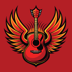 Guitar silhouettes set.Acoustic and heavy rock electric guitars musical instruments. Simple set of electric guitar vector icons for web design. Music symbols collection.Vector ilustration