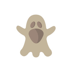 Spooky Halloween Ghost Vector Illustration: Ethereal Phantom Clipart Design