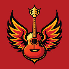 Guitar silhouettes set.Acoustic and heavy rock electric guitars musical instruments. Simple set of electric guitar vector icons for web design. Music symbols collection.Vector ilustration