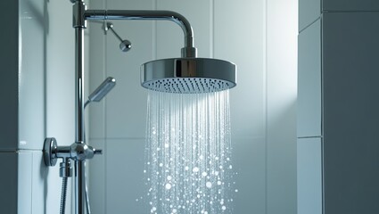 shower in the bathroom