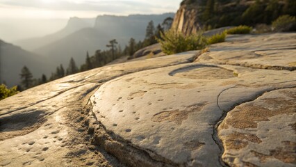 Weathered stone with natural indentations — light catching soft erosion lines