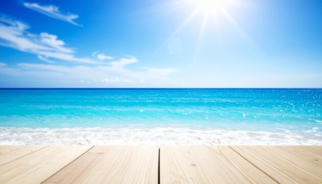 una vasta extensión del océano bajo un cielo brillante y soleado.