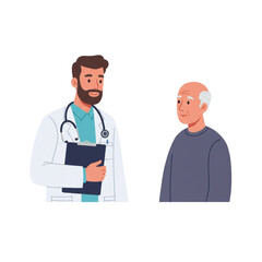 Fototapeta premium Doctor with Clipboard Illustration