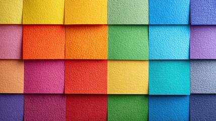 Close-up of colorful chalks arranged in horizontal rows with vibrant shades for art and creative design