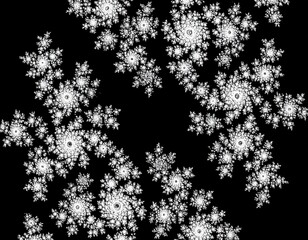 Abstract Black and White Fractal Design
