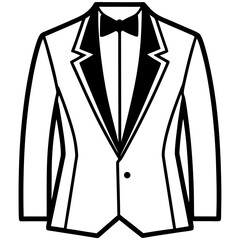 Classic Tuxedo Jacket Vector Illustration