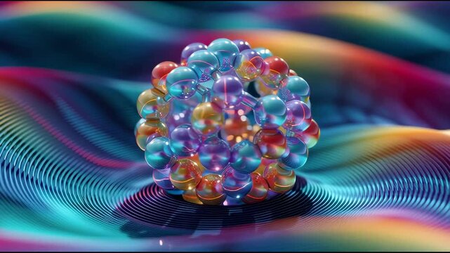 Quantum Wave Function Visualized as Floating Atomic Structure