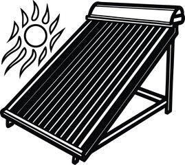 solar water heater with rooftop thermal tubes