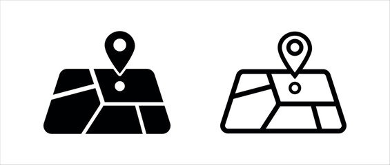 address icon. location icon. map icon for app, website, ui , ux etc . place icon png and vector illustration on transparent background.