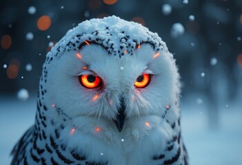 The gaze of the snowy owl